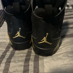 Jordan Athletic Shoes Black and Gold